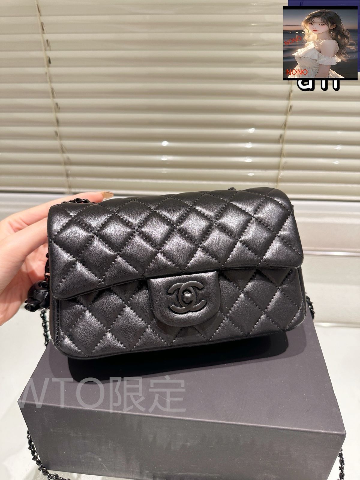 CHANEL ブラック ボディバッグ 今日特価】Chanel Square Fat シャネル スクエアファット クロス