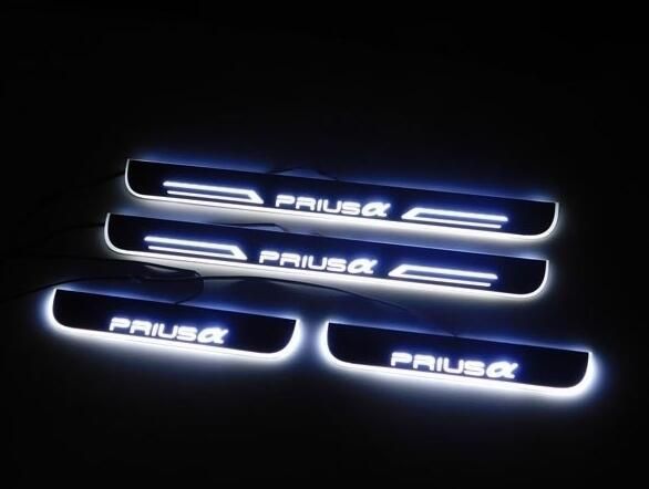 美品の通販 プリウス スカッフプレート PRIUS LED 白 ホワイト 光る