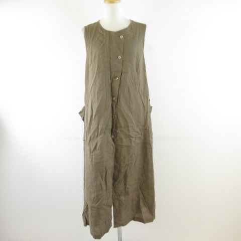 パラスパレス Pallas Palace リネンワンピース ロング ミモレ丈