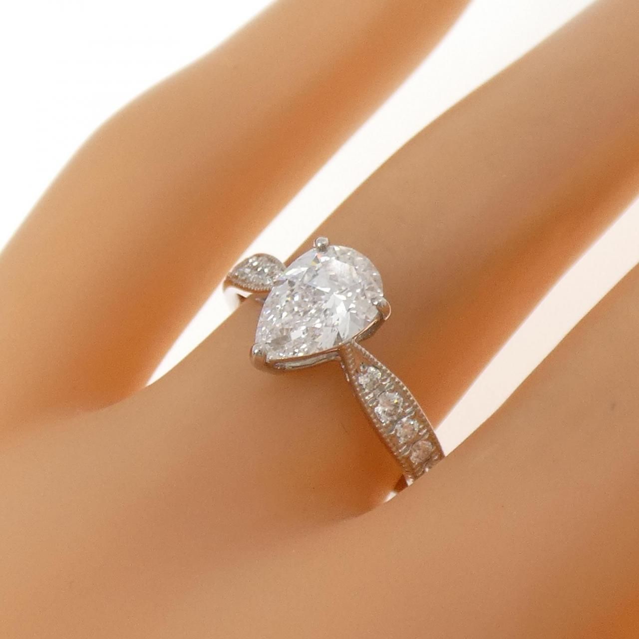 Pt900 ダイヤモンド　リング ダイヤモンドリング D 1.025ct E-SI1-VG 0.95ct Pt900 中央宝石