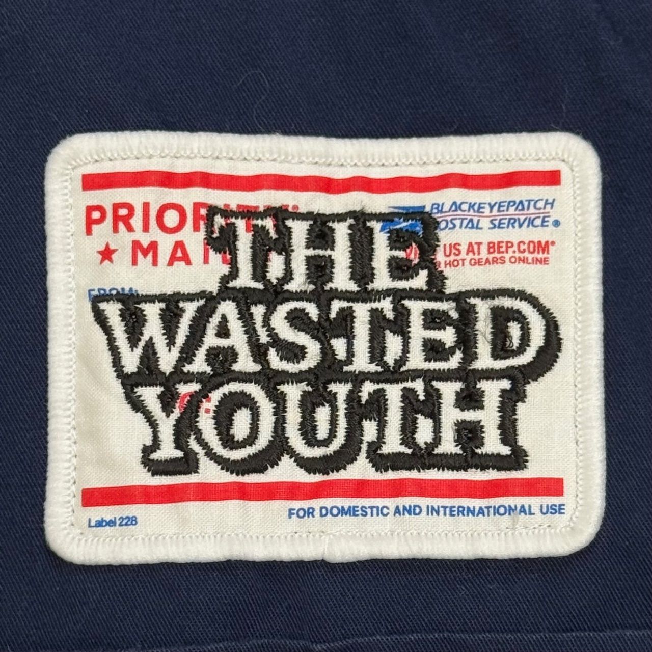 【希少L】ブラックアイパッチ×WASTED YOUTH ベスト カーキ 刺繍 希少L】ブラックアイパッチ×WASTED YOUTH ベスト カーキ 刺繍