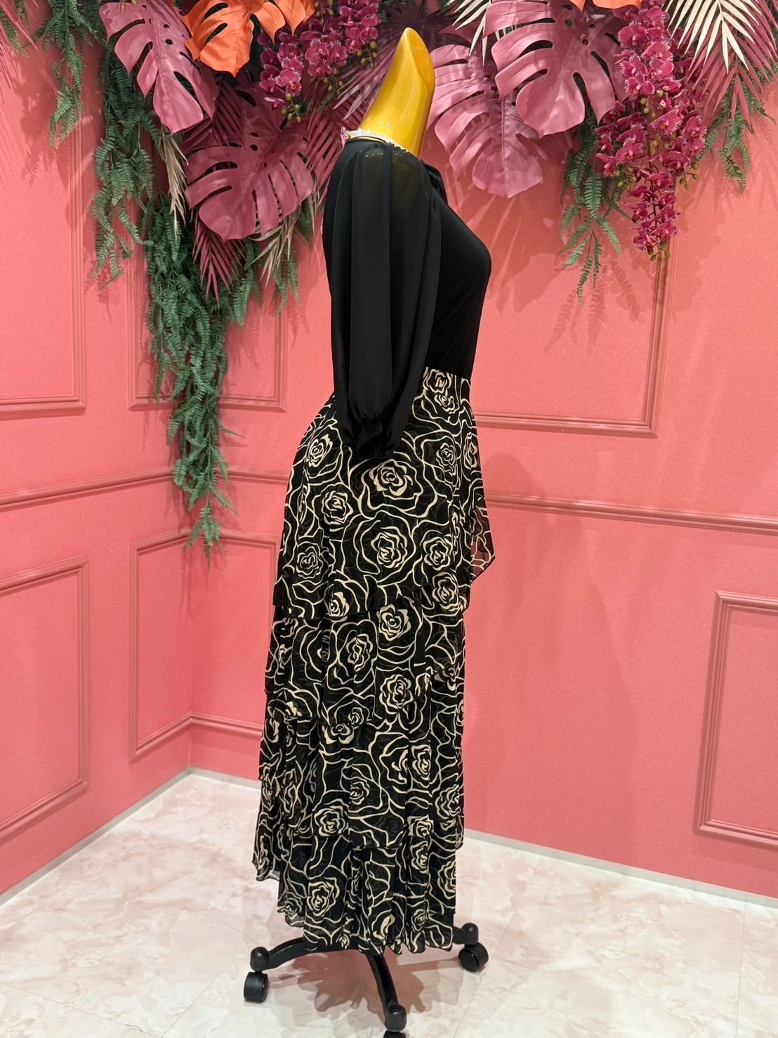 社交ダンス gentil ジャンティ authentic ロングティアードスカート