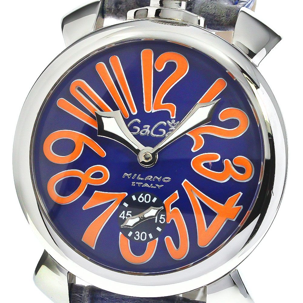 GaGa MILANO ガガミラノ 手巻き マニュアル 48 腕時計 - 腕時計(アナログ)