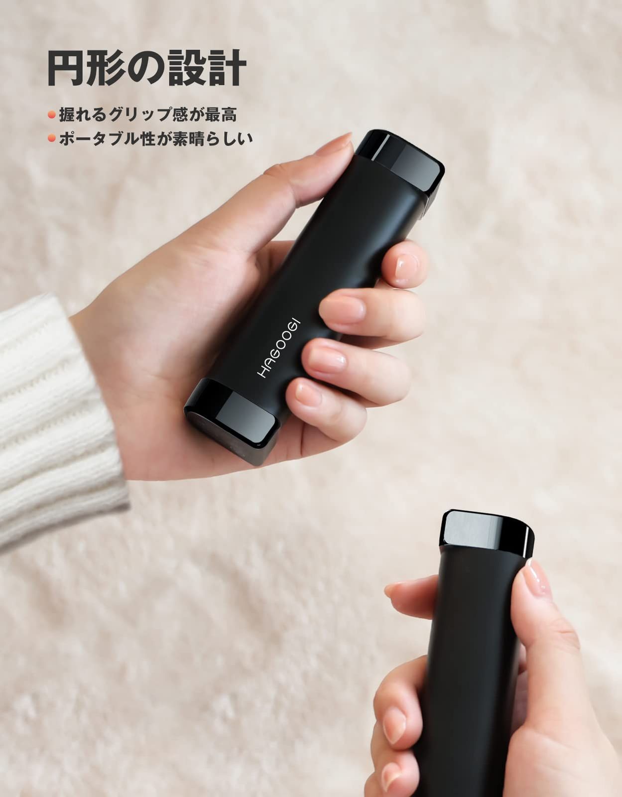 HAGOOGI ハゴオギ 充電式カイロ 360°全面発熱 3秒急速発熱 3階段温度調節 電気カイロ モバイルバッテリー機能 大容量 プレゼント 10000 mAh 14時間連続発熱 新型磁気式|分離式設計 小型 超軽量 持ち運びやすい