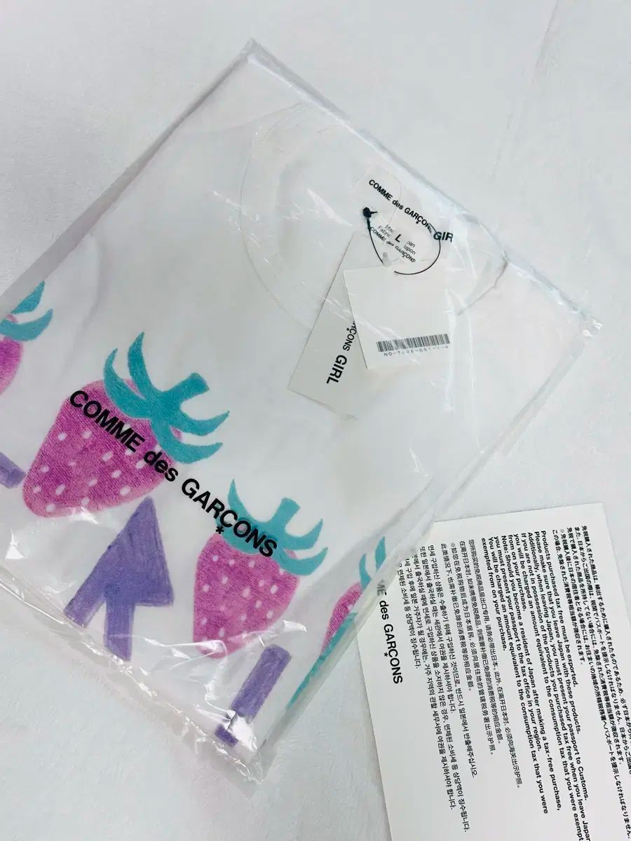 COMME des GARCONS コム デ ギャルソン ガール ブレット ウェストフォール いちご イラスト 半袖 Tシャツ