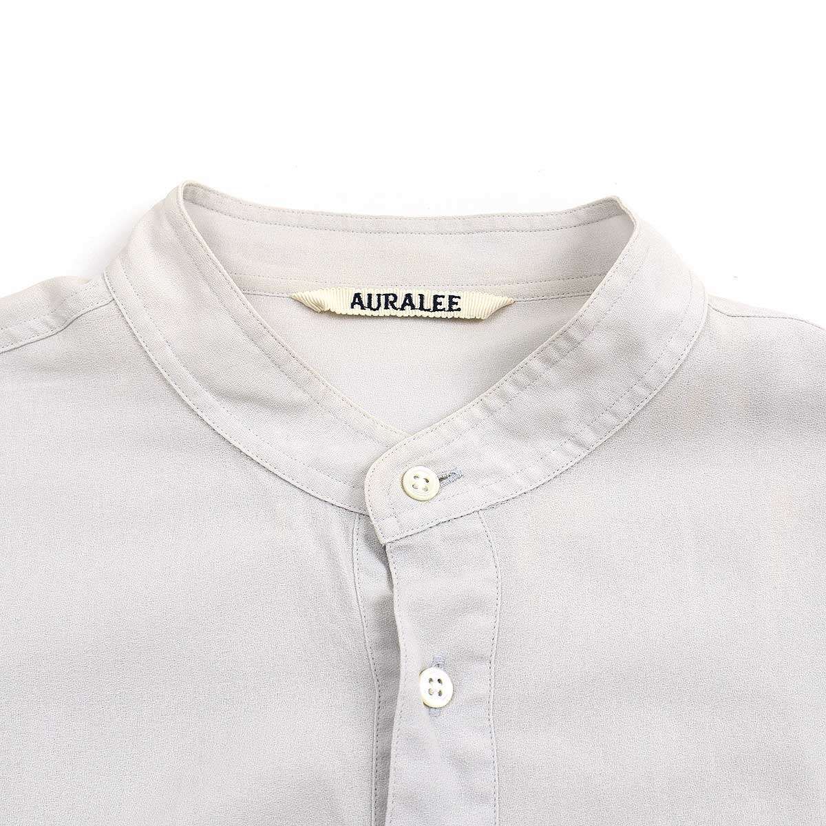 AURALEE オーラリー 20SS SHUTTLE GEORGETTE CLOTH P/O SHIRTS コットンプルオーバーシャツ  A20SS01MG ブルー系 3 - メルカリ