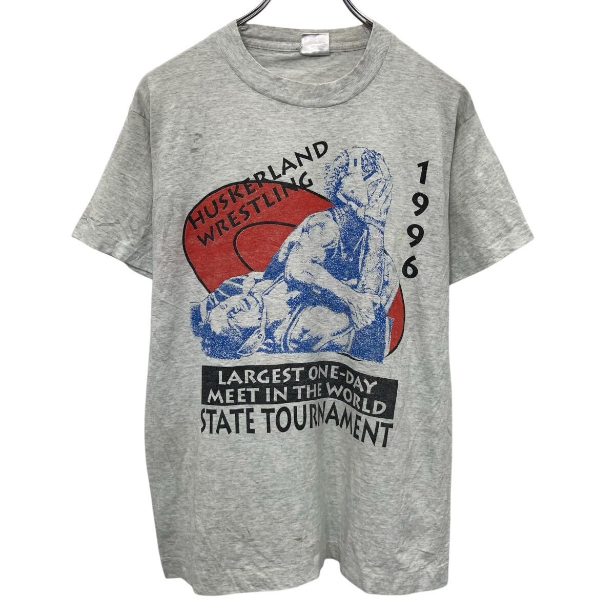 FRUIT OF THE LOOM 半袖 プリントTシャツ M グレー フルーツオブザ 