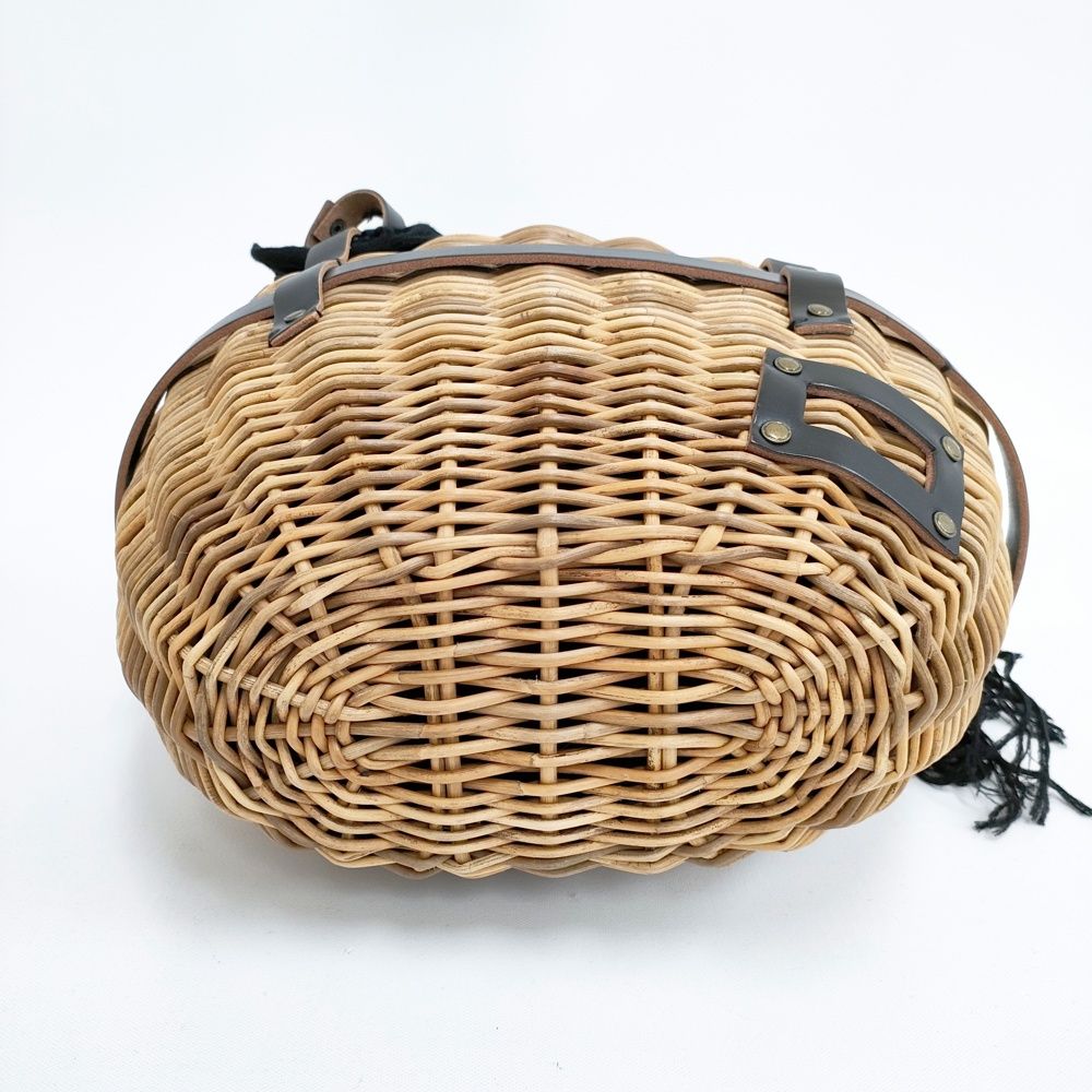 ebagos かごバッグ 紅籐×ブライドルレザー エバゴス eb.a.gos かご