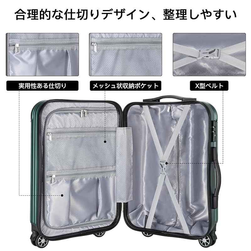 VARNIC] スーツケース キャリーケース キャリーバッグ 機内持込