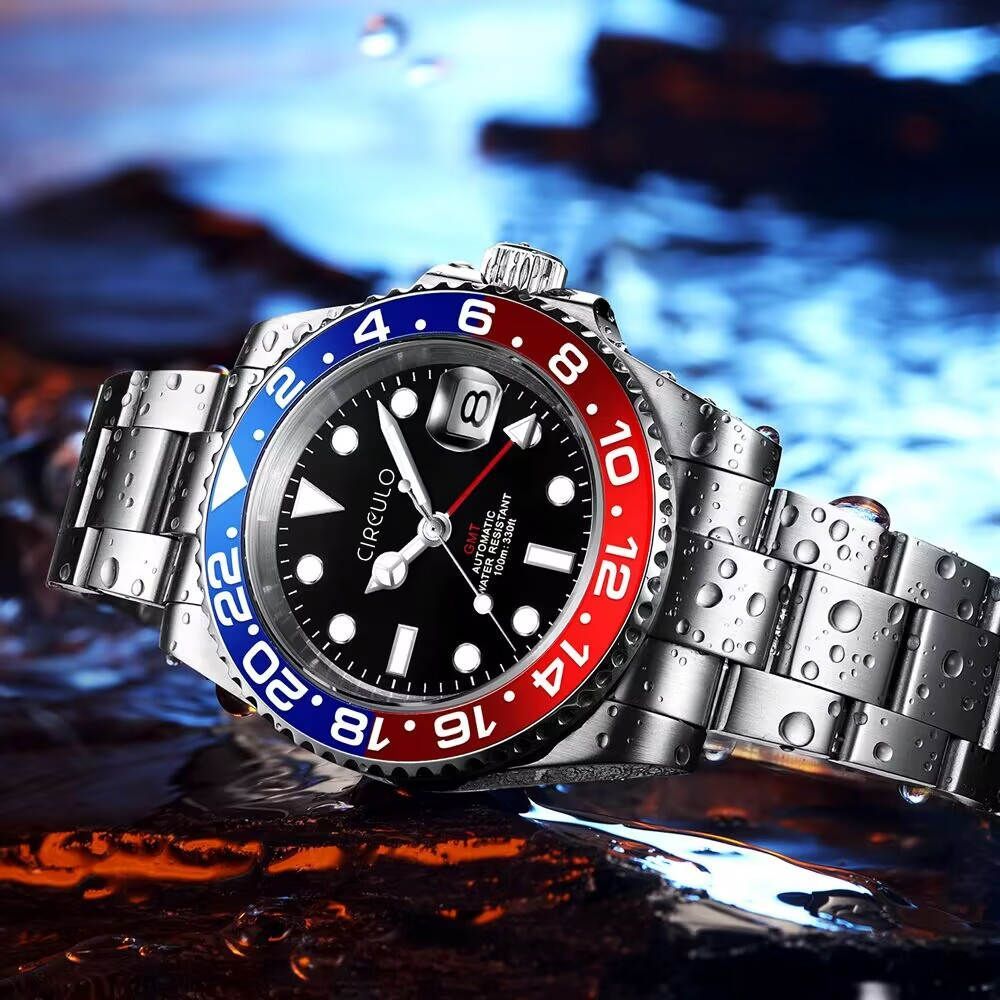 機械式腕時計 メンズ 40代 50代 GMT オマージュウォッチ 自動