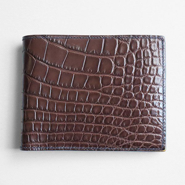 未使用 MAISON TAKUYA 【最高級アリゲーター 】 T6-WALLET 2つ折り 財布 ブラウン×イエロー (小銭入れ無し) メゾンタクヤ  ◇12/C4 - メルカリ