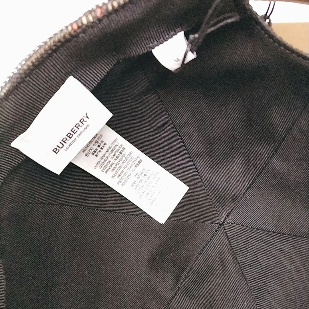 新品未使用】BURBERRY メッシュオーバーレイ チェック ベースボール