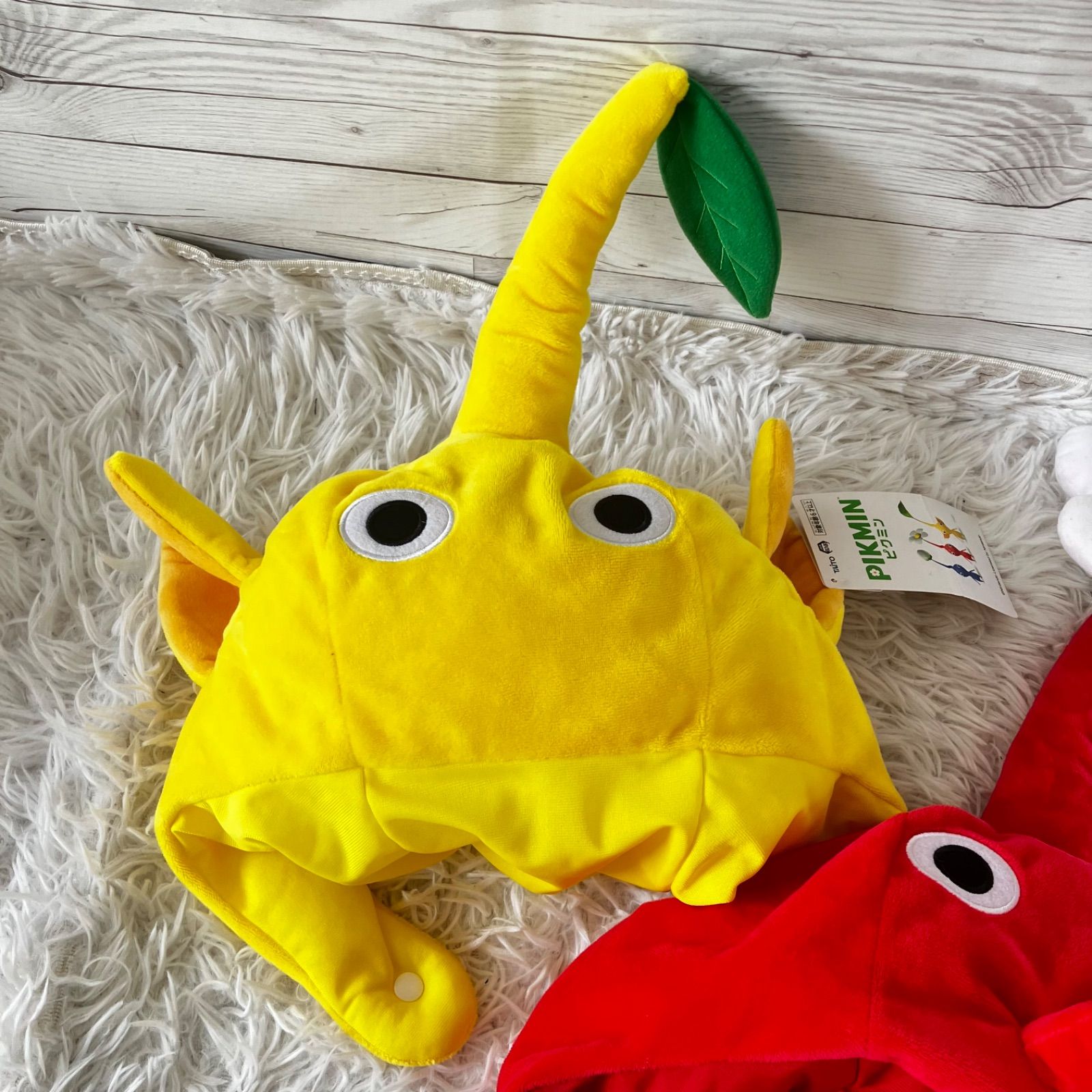 美品　ピクミン　仮装　かぶりもの　3点セット　なりきり帽子 ピクミン 被り物 3点セット 美品 ピクミン 仮装 かぶりもの 3点セット