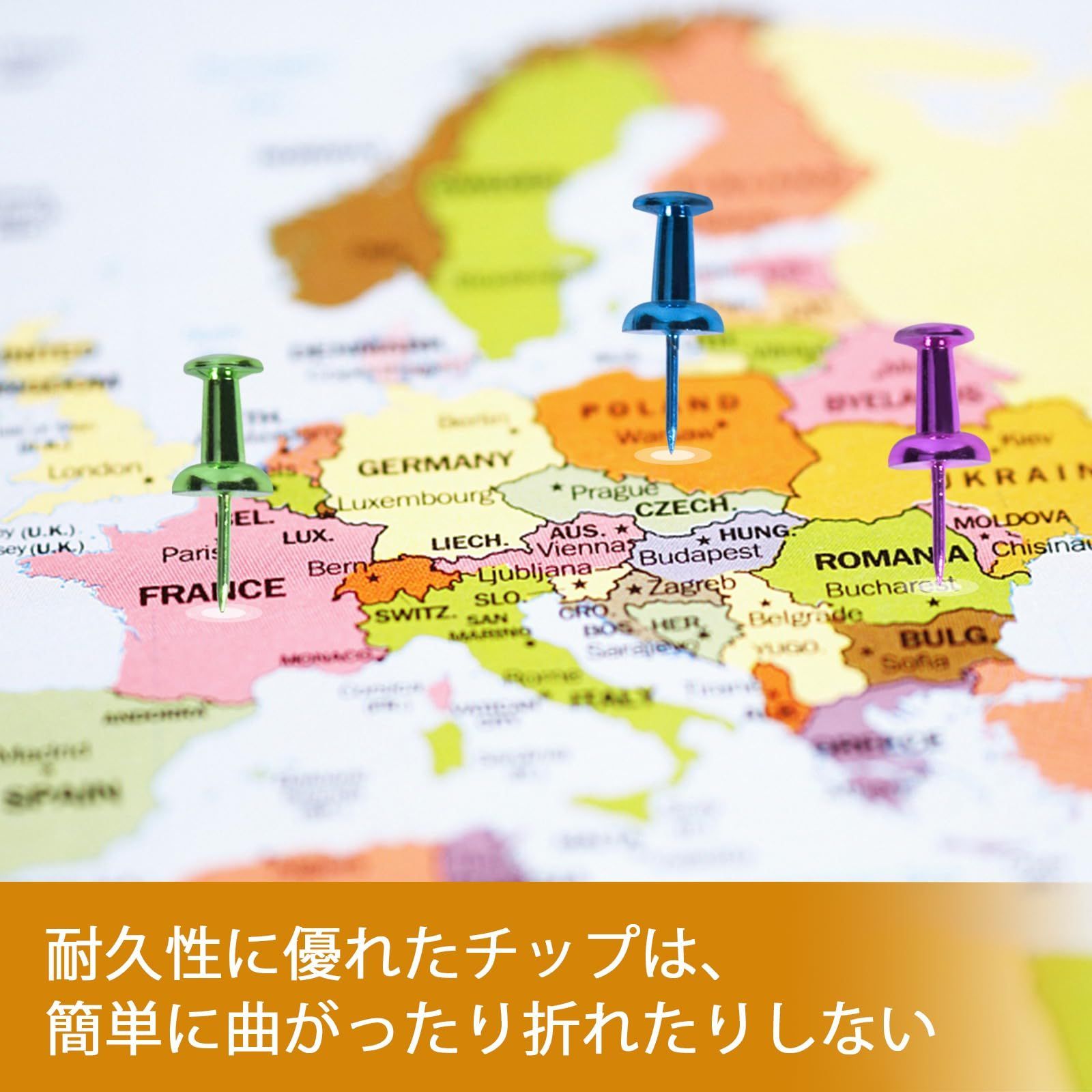 女装タック タックぷっし― 50/100/150個 ハートプッシュピン 悔しかっ ケース付き 装飾サムタック 図面ピン 地図ピン