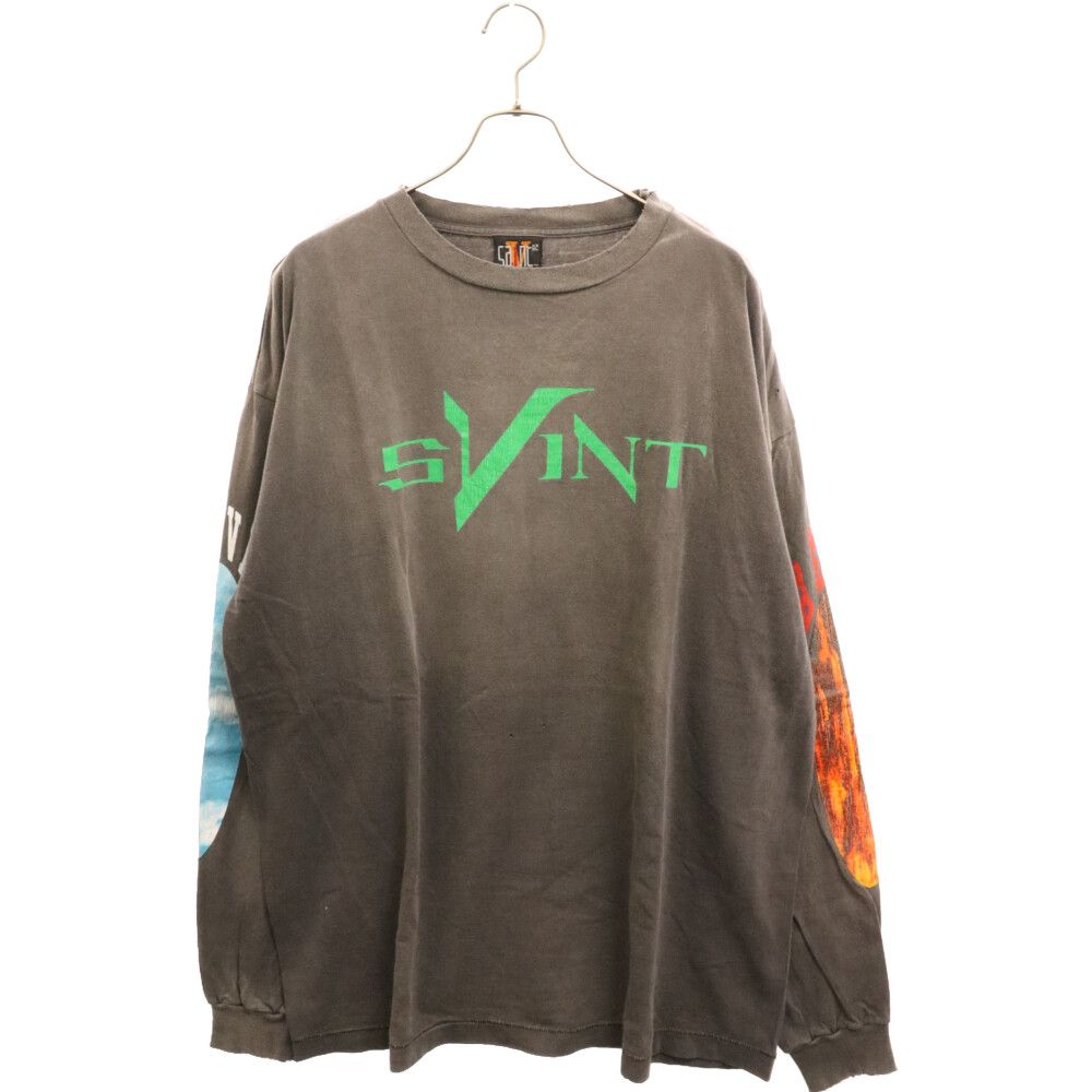 SAINT MICHAEL (セントマイケル) 22AW ×VLONE LS TEE_SKULL ヴィーロン ダメージ加工クルーネック長袖Tシャツ  グレー SM-A22-0000-077 - メルカリ