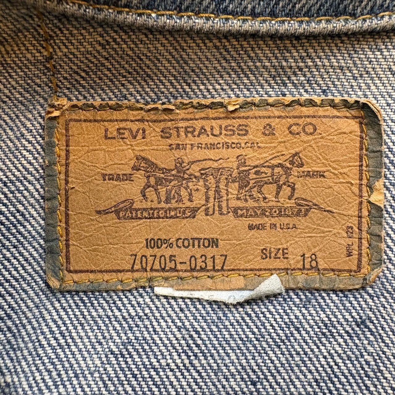 USA製 70s Levi's 70705-0317 リーバイス ワッペン・ピンズ付き
