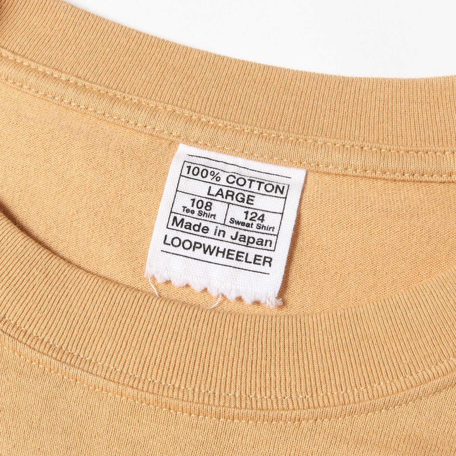 美品 LOOPWHEELER ループウィラー Tシャツ ロゴ プリント クルーネック 