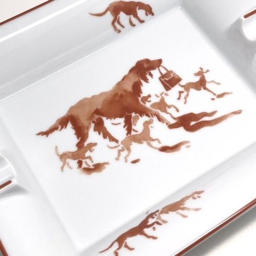 未使用品】HERMES エルメス アッシュトレイ 陶器 ホワイト