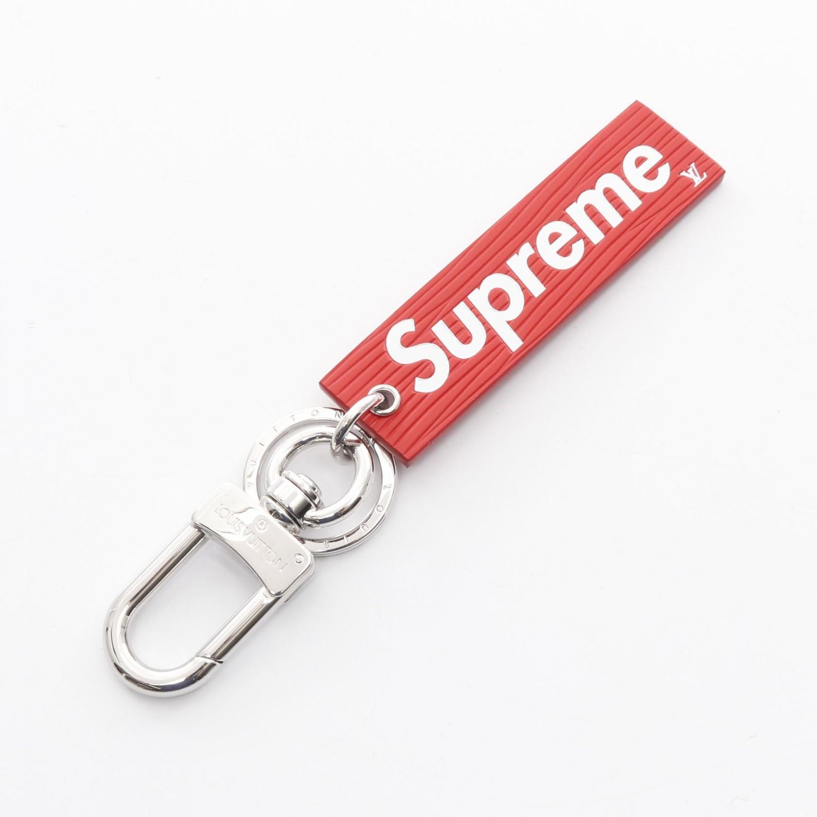 ルイ ヴィトン LOUIS VUITTON チャーム LOUIS VUITTON × Supreme ダウンタウンタブチャーム MP2074 レッド レザー LV×Supreme ダウンタウンタブ チャーム ユニセックス