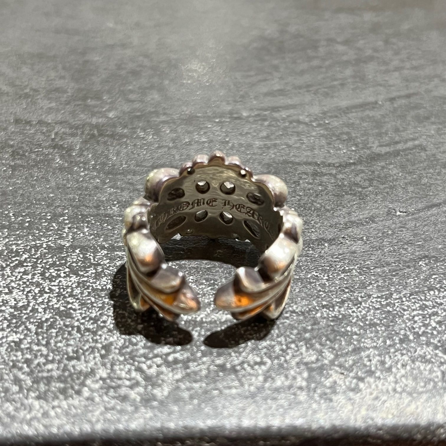 クロムハーツフローラルクロスリング20.5号RINKAN証明あり正規品
