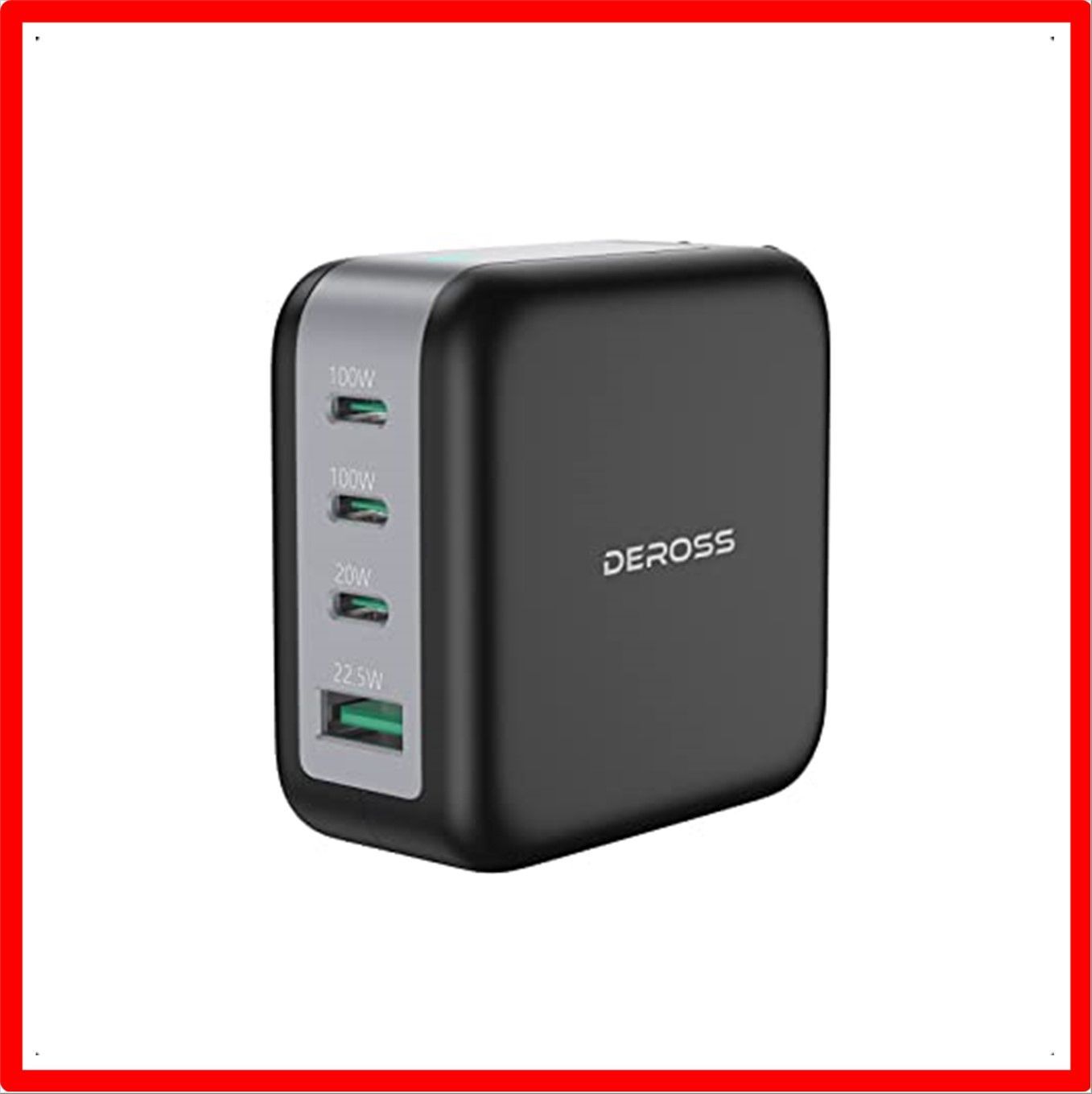 匿名配送】 DEROSS 4ポート USB-C + A PD充電器100W Type C 急速充電器