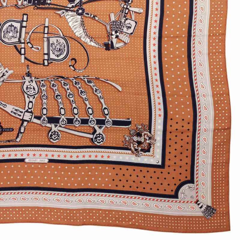 エルメス HERMES 美品 22AW カレジェアン カレ140 Harnais de Cour 