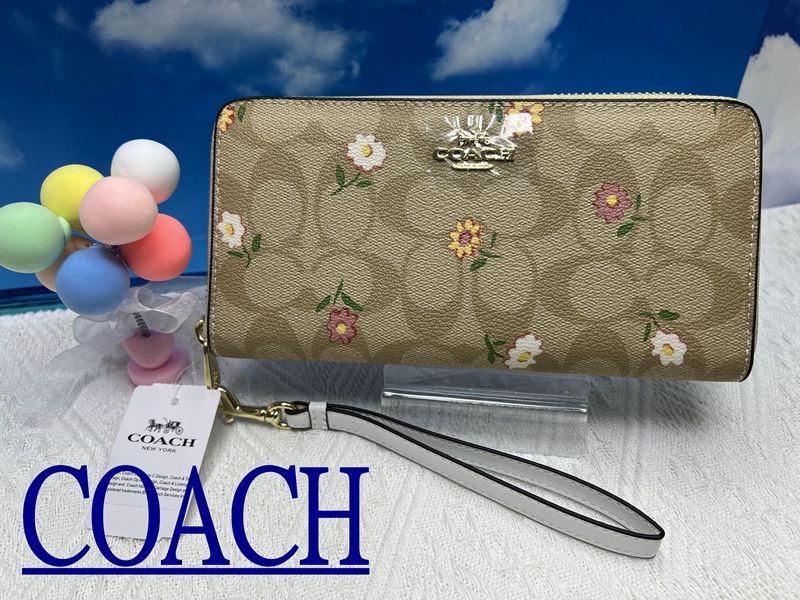 コーチ 長財布 COACH  財布 シグネチャー PVC ノスタルジックディッシー ラウンドファスナー リストレット  ブティック レディース 新品未使用 ブランド ファッション A175 CH360 14