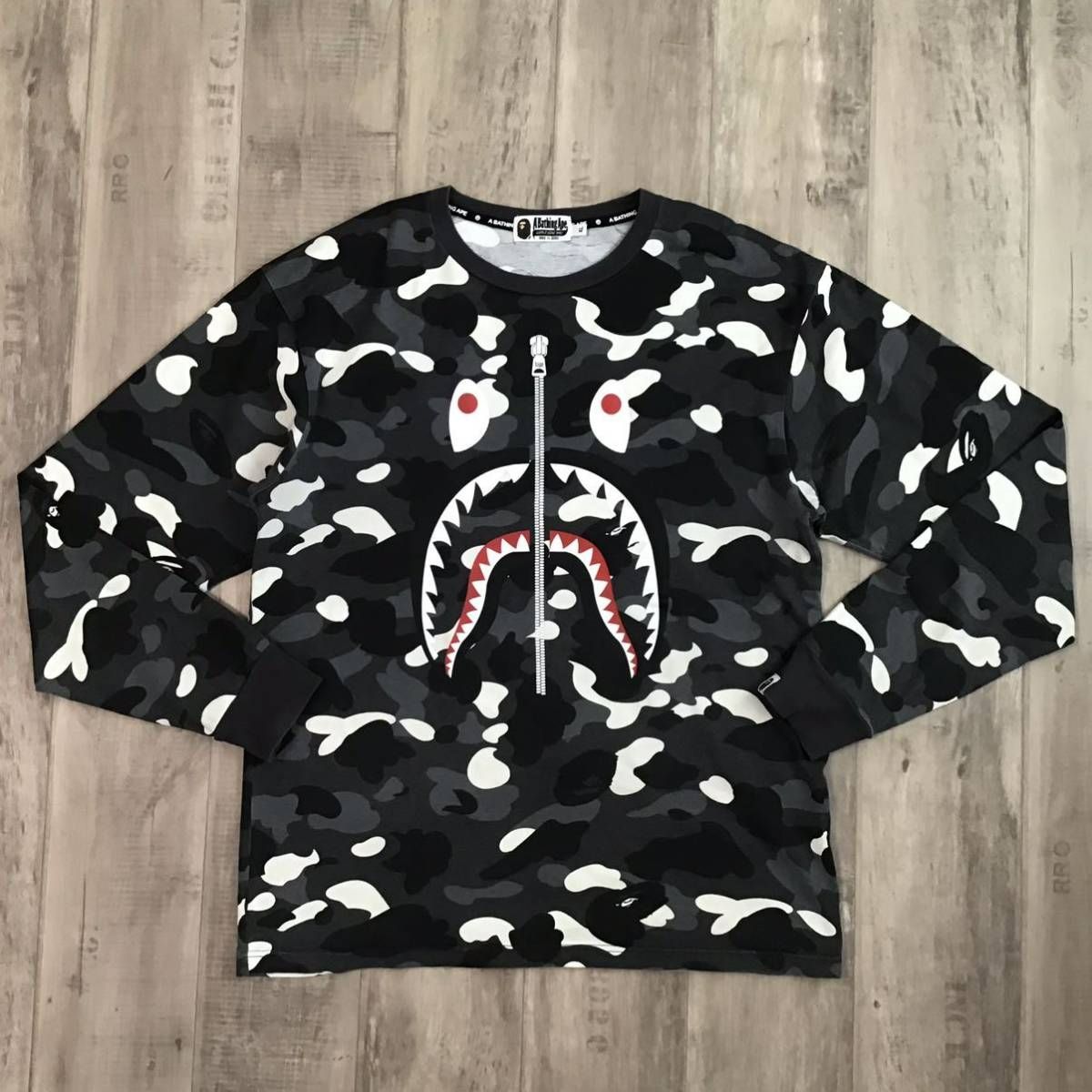 ☆蓄光☆ XL City camo シャーク 長袖 Tシャツ shark a bathing ape BAPE エイプ ベイプ アベイシングエイプ  WGM - メルカリ