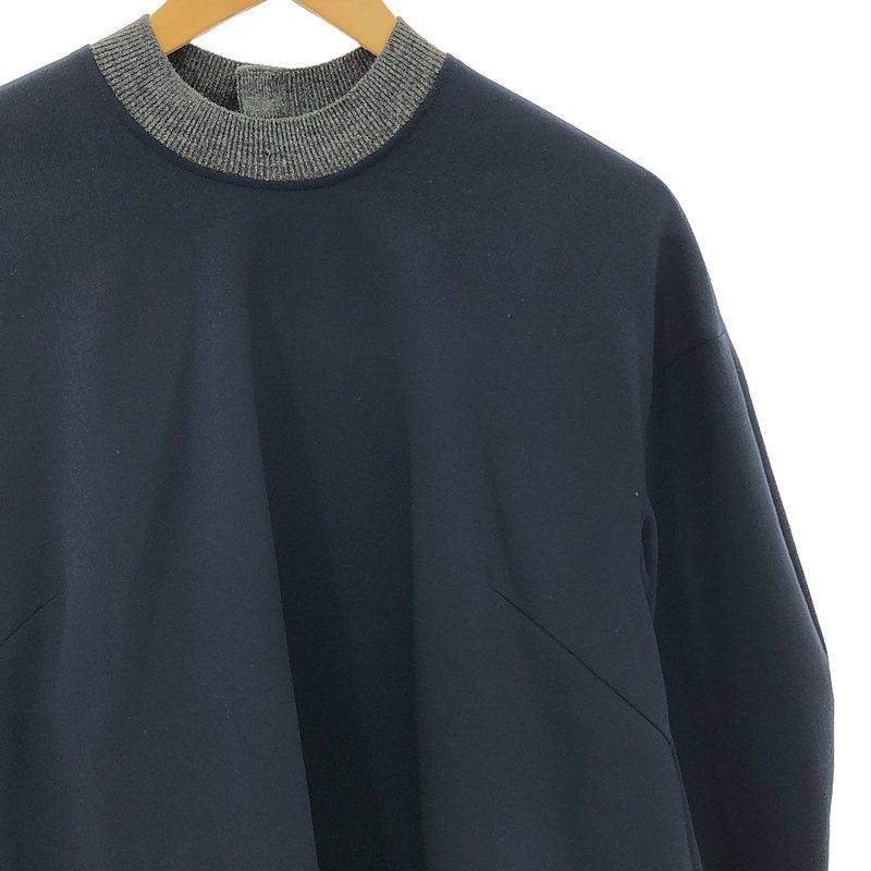 【美品】  ENFOLD / エンフォルド | 2023AW | KNIT-LAYERED PULLOVER 切り替え レイヤード ニット | 38 | ネイビー | レディース 美品】 ENFOLD / エンフォルド | 2023AW | KNIT-LAYERED PULLOVER