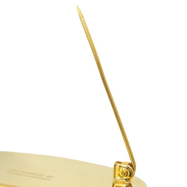 HERMES エルメス 七宝焼 エマイユ ブローチ エルメス HERMES ブローチ エマイユ GP 七宝焼き ホワイトX