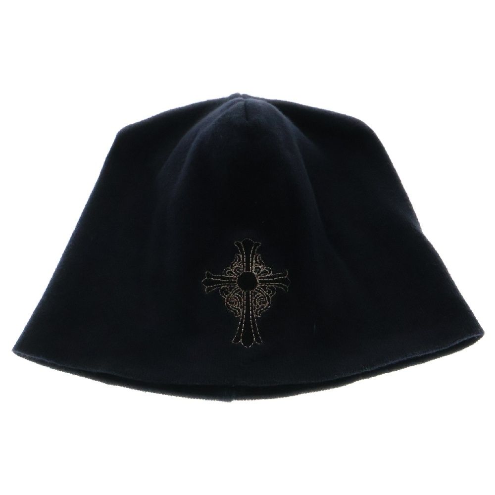 CHROME HEARTS クロムハーツ OLD BEANIE CHクロス ビーニー ニットキャップ 帽子 ネイビー