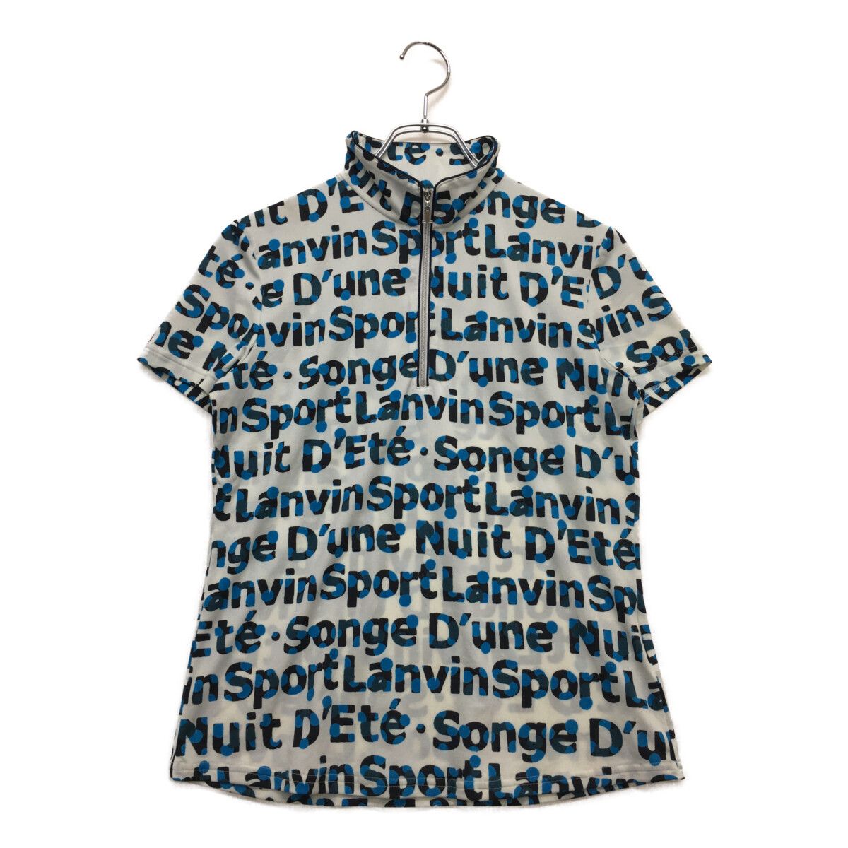 【極美品】LANVIN SPORT ラインストーンロゴ ハーフジップワンピース 極美品】LANVIN SPORT ラインストーンロゴ ハーフジップ