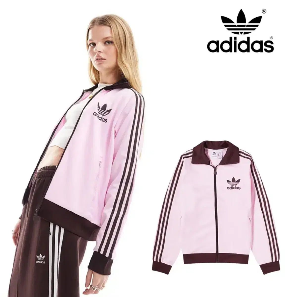 adidas originals ベッケンバウアー　ピンク　ブラウン 激渋 adidas ベッケンバウアー トラックジャケット ピンク