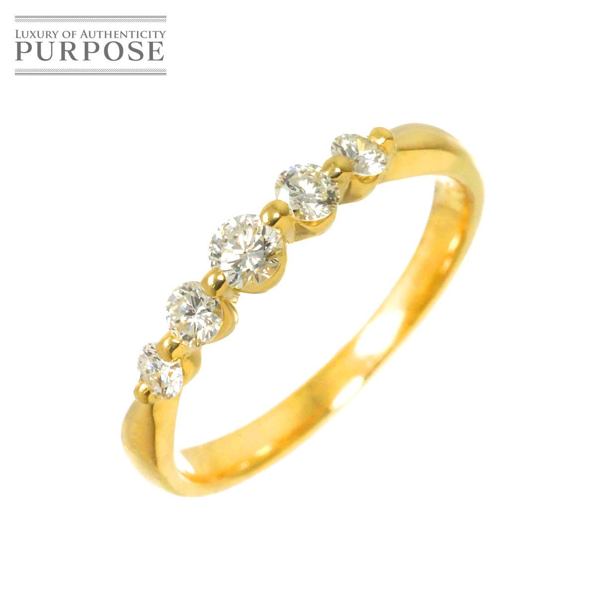 リング 8号 ダイヤ 0.31ct K18 YG イエローゴールド 750 指輪 Diamond Ring 90276831