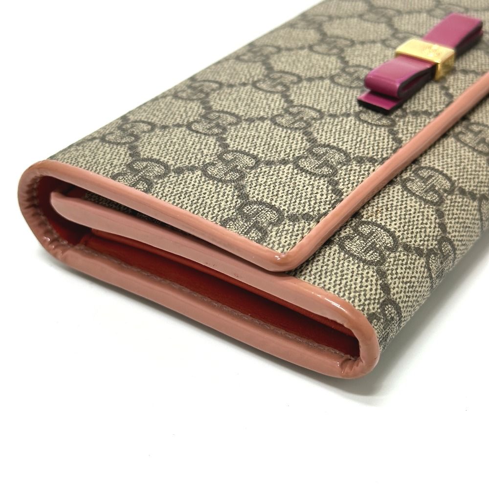 新品同様‼️ グッチ　GUCCI 財布　長財布　GGキャンバス　リボン GUCCI グッチ 長財布 リボン GG 388679 GGキャンバス/レザー