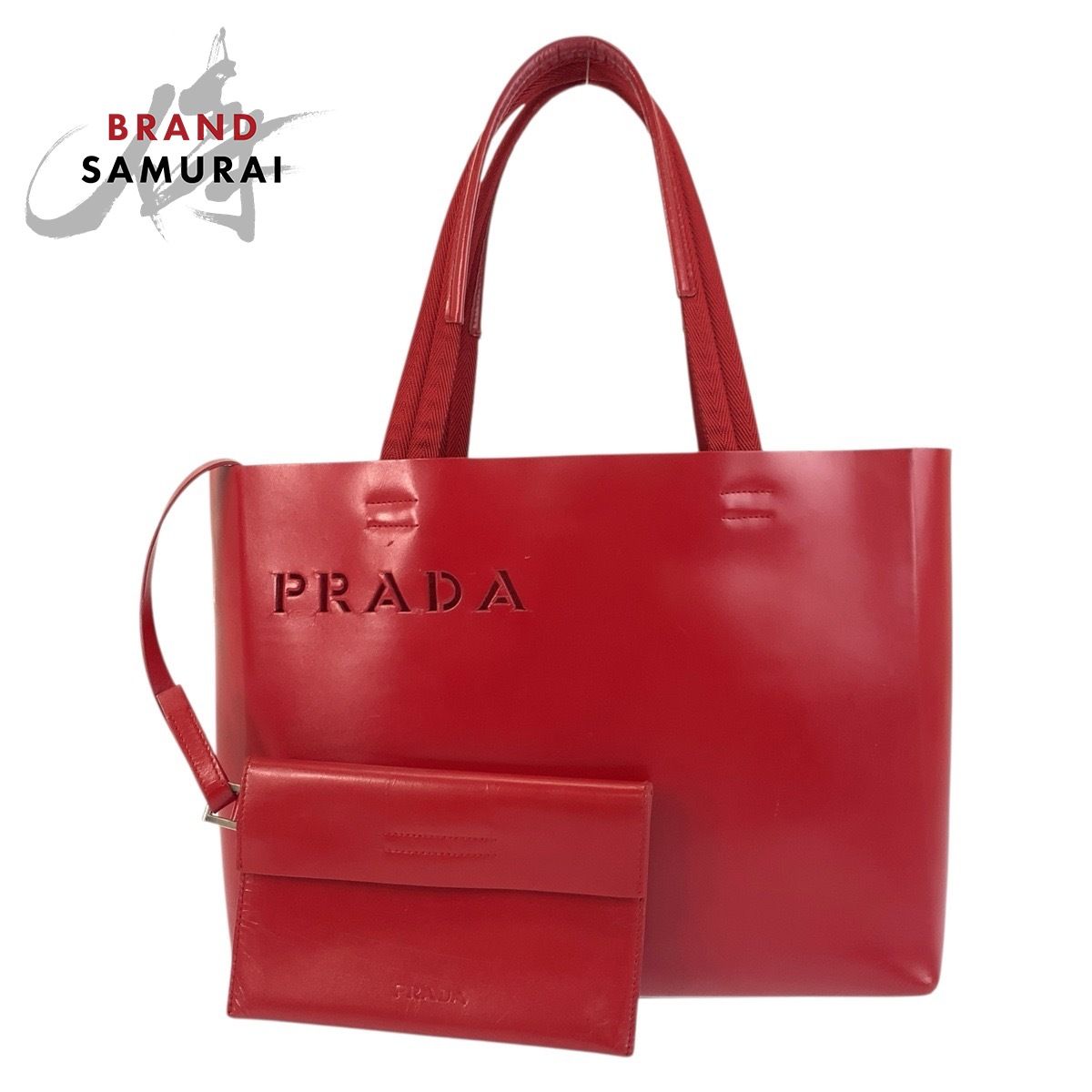 PRADA レザー パンチング トートバッグ 【公式通販】