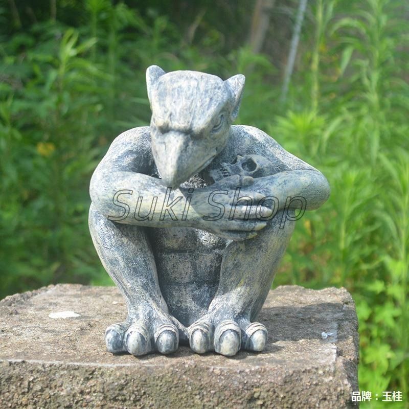 デビル サタン 悪魔 ガーゴイル 置物 オブジェ 装飾 工芸品 樹脂