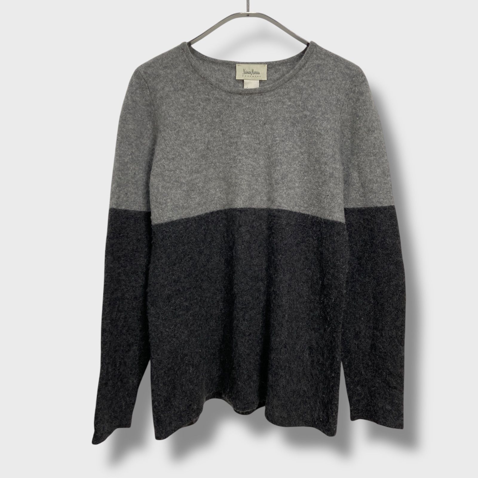 ☆90s☆ニーマンマーカス☆カシミヤセーター☆バイカラー☆XL☆Neiman 