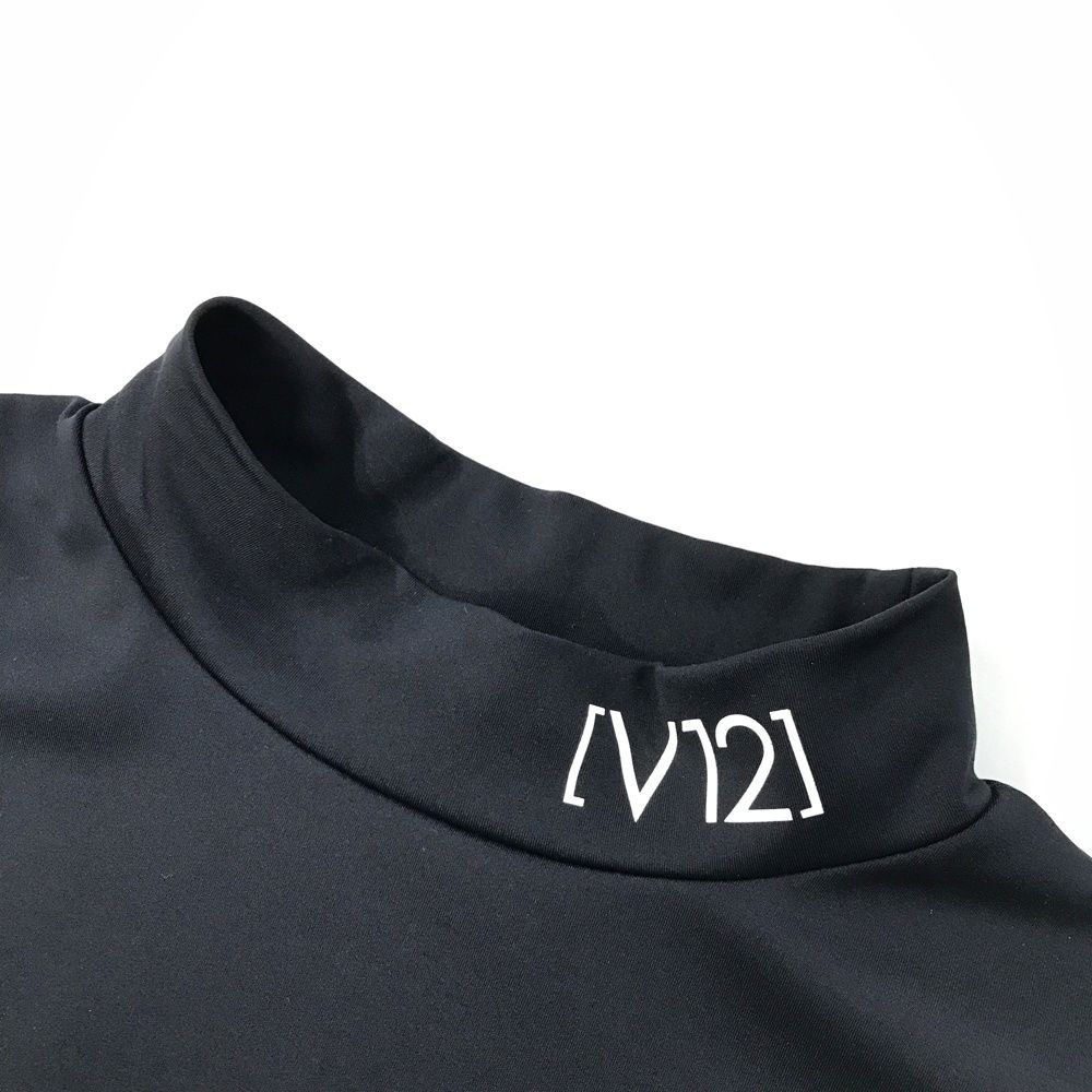 サイズ：L V12 ヴィトゥエルヴ 裏起毛 モックネック 長袖Tシャツ
