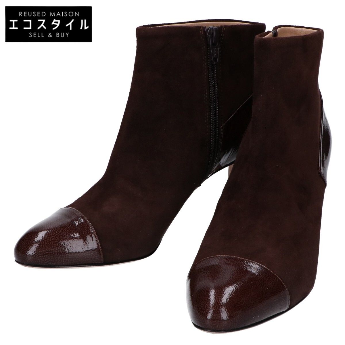 PELLICO ペリーコ 【美品】ｽｴｰﾄﾞ/パテント ｼｮｰﾄﾌﾞｰﾂ 36 1/2