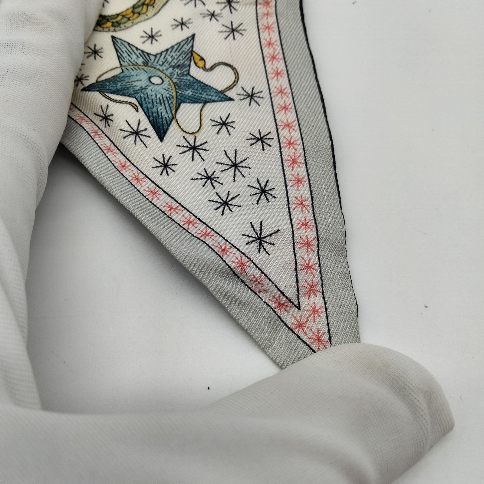 DIOR ミッツァ スカーフ シルクツイル タロット ホワイト DIOR