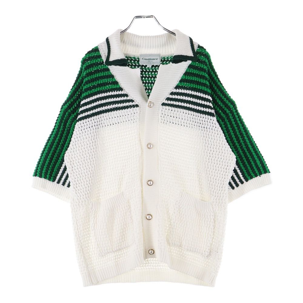 CASABLANCA (カサブランカ) Tennis Club Knit Polo ロゴパッチ半袖