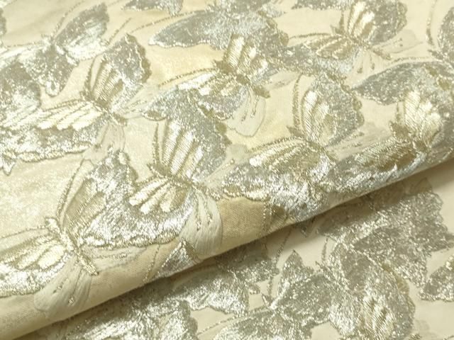 平和屋着物○訪問着 舞蝶文 銀彩 正絹 逸品 AAAZ0120zg