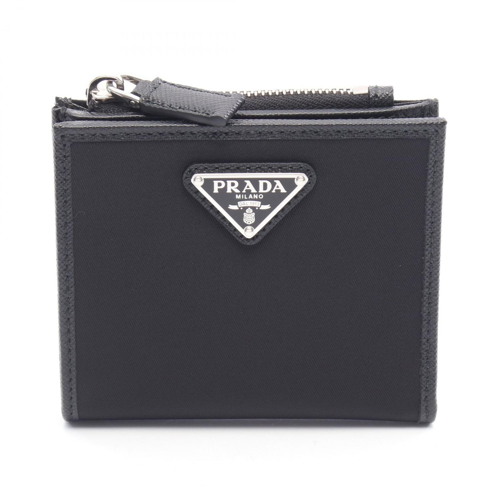 プラダ PRADA 二つ折り財布 2ML0492DMHF0002 ブラック ナイロン レザー 二つ折財布 メンズ