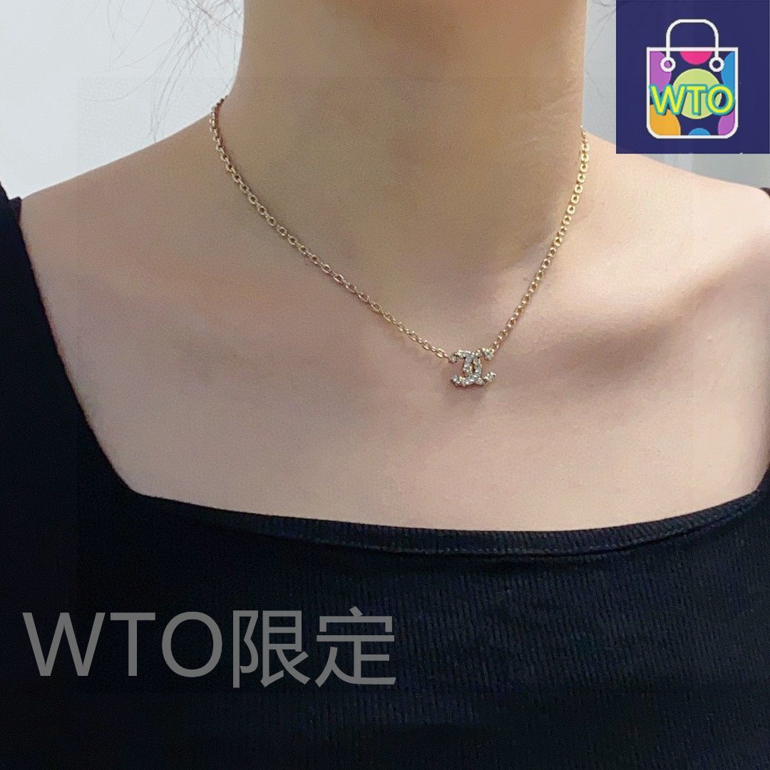 【希少品】煌めくシャンパンゴールドが綺麗★CHANEL★ネックレス 今日特価】Chanel 最新ダブル C シャンパンゴールド ダイヤ