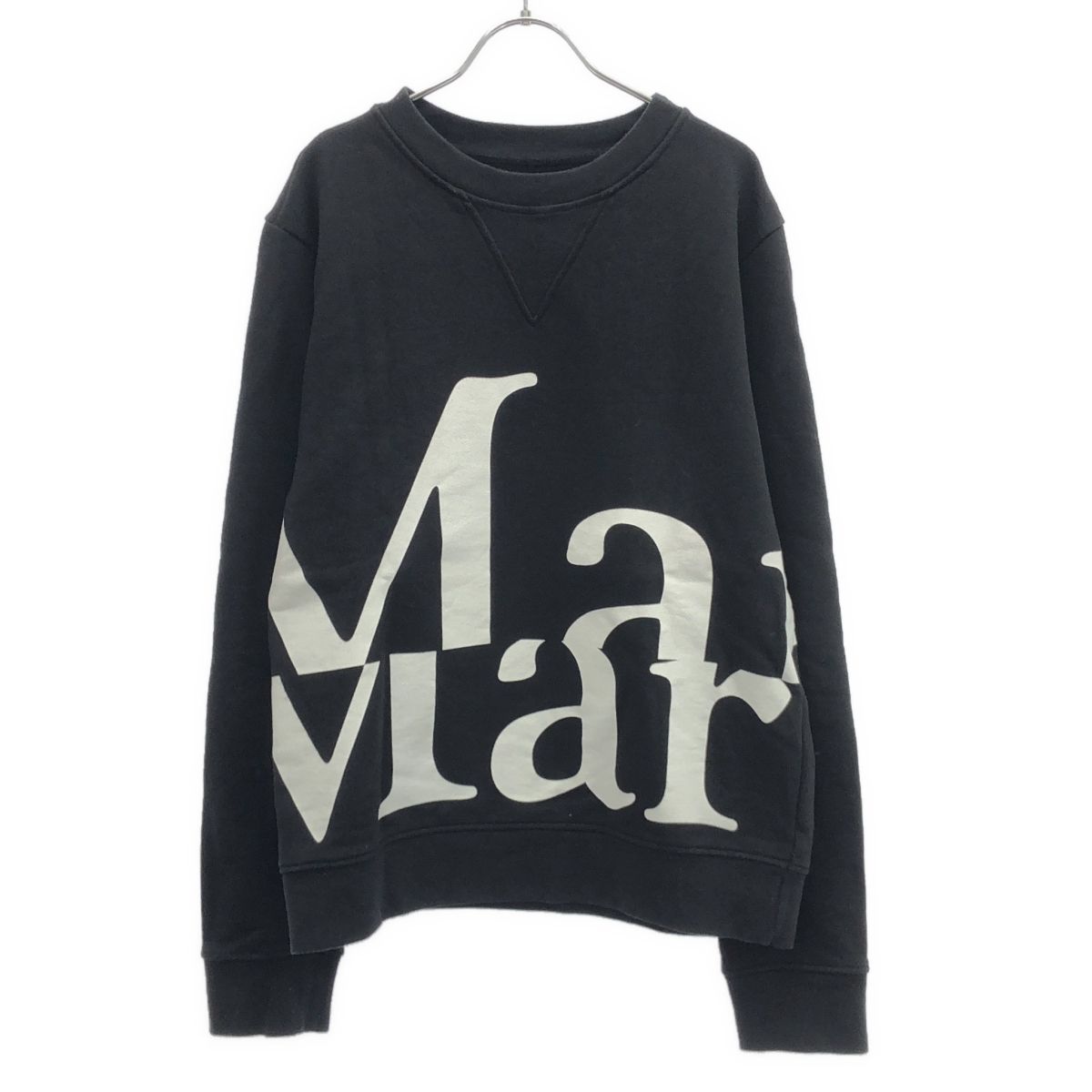 Maison Margiela1 メゾン マルジェラ 20AW ロゴプリントスウェットトレーナー S51GU0101 ブラック L