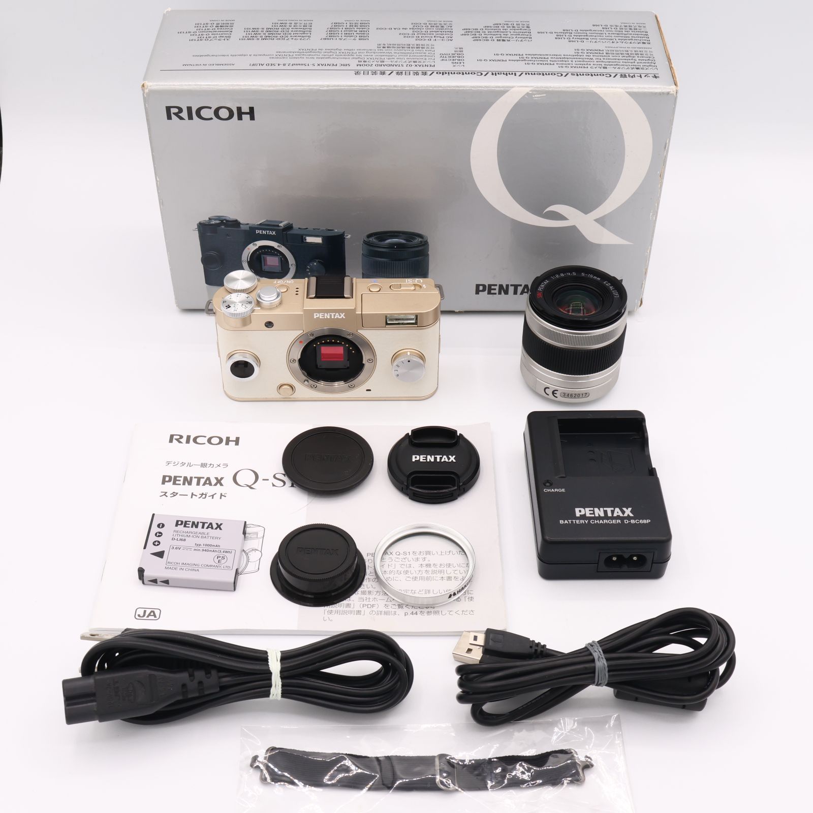 PENTAX ミラーレス一眼 Q-S1 ズームレンズキット 標準ズーム 02 STANDARD ZOOM ゴールド ペンタックス ＃250526_2623397