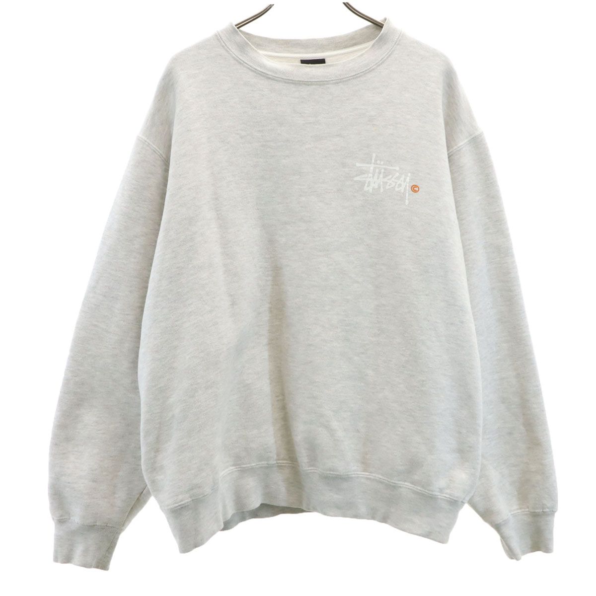 Stussy グレー トレーナー 長袖M STUSSY ステューシー バックロゴ 長袖 スウェット トレーナー M
