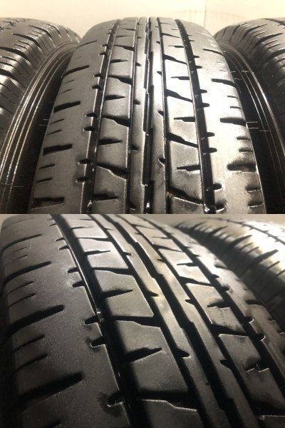 【DUNLOP VAN01 195/80R15 107/105L LT】夏タイヤ【トヨタ 200系ハイエース 純正ホイール 15インチ 6J6HPCD139.7+35】バリ溝　(KTL117)