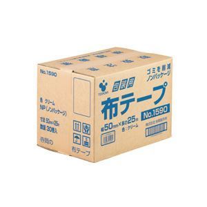 寺岡製作所 包装用布テープ ノンパッケージ 1590NP 50mm×25m 1箱 30巻